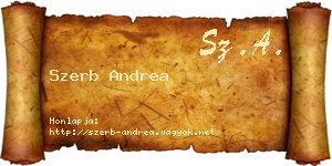 Szerb Andrea névjegykártya