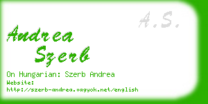 andrea szerb business card